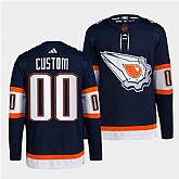 Men's Edmonton Oilers Custom Navy 2022-23 Reverse Retro Stitched Jersey,baseball caps,new era cap wholesale,wholesale hats